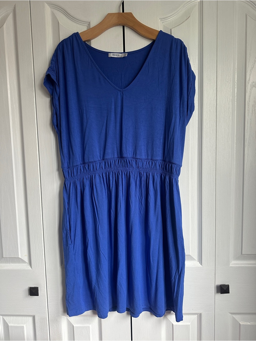 Ricki's Women’s Cobalt Blue V-Neck Midi Dress Size Large